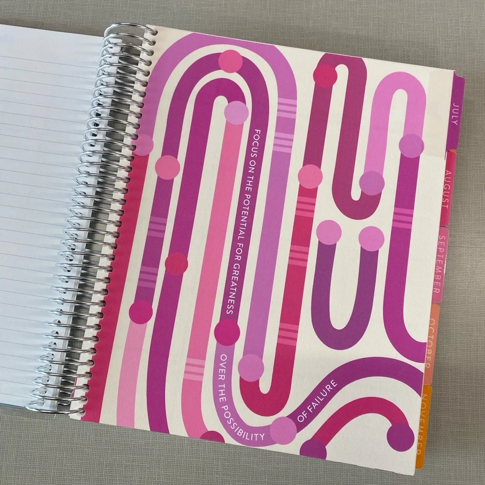 NEW Erin Condren academic vertical Planner with Colorful Tabs